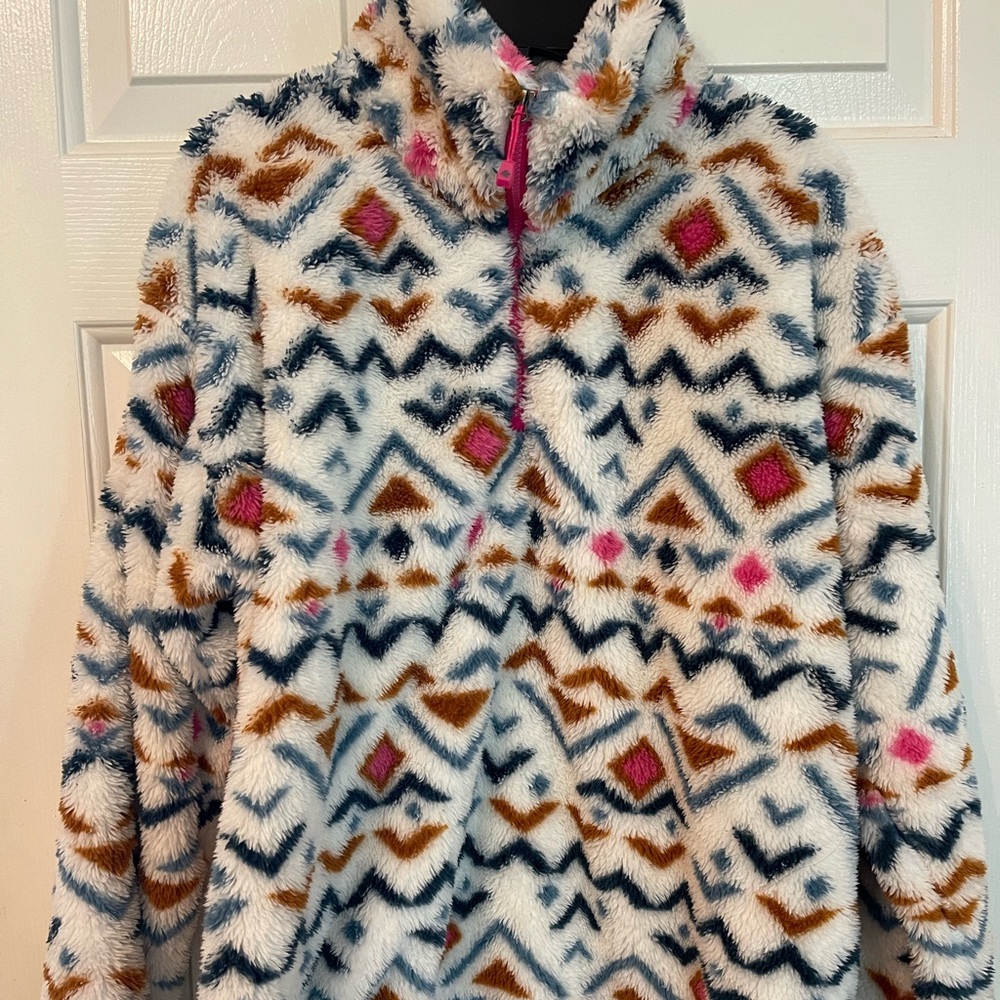 Eddie Bauer Aztec Plush Pull Over Half Zip